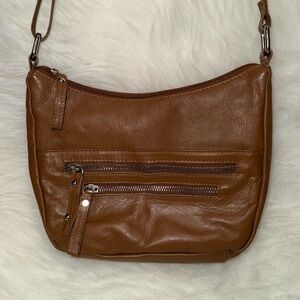 Great American Leather Works Brown Leather Crossbody Bag